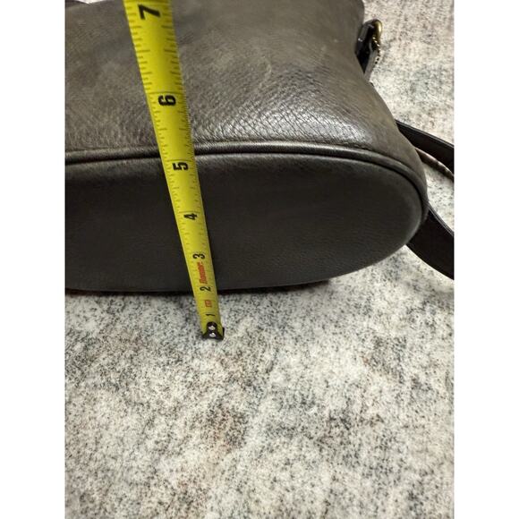 VTG COACH BROWN Green SONOMA SOFT BUCKET NATURAL GRAIN SHOULDER BAG Saddle 90’s - Picture 8 of 11